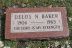 Delos N Baker Gravestone