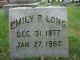 Emily R Long Gravestone