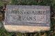 John and Abbie Evans Gravestone