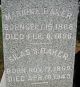 Leonard & Milla (Sawyer) Baker Gravestone Inscription Side 4