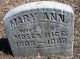 Mary Ann Rice Gravestone